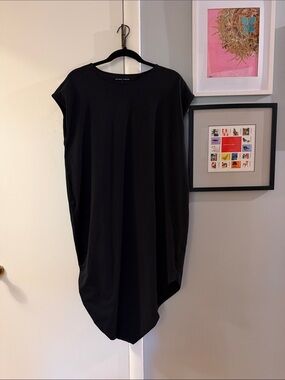 Universal Standard Black Asymmetrical Tunic Shift Dress